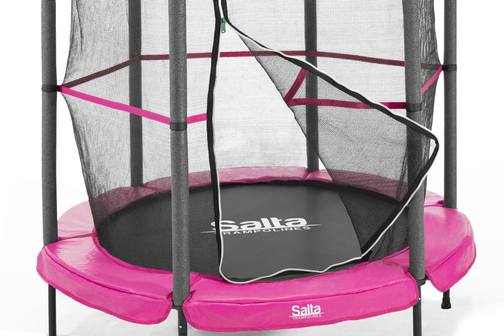 Salta Junior Trampoline - rund -  Ø140cm - Schutzrand Pink
